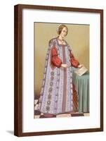 Lady Signing Document-null-Framed Art Print