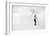 Lady Skier-null-Framed Premium Photographic Print