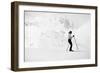 Lady Skier-null-Framed Photographic Print