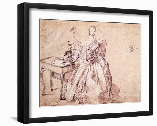 Lady Spinning Thread-Pietro Longhi-Framed Giclee Print