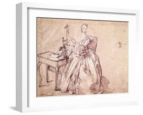 Lady Spinning Thread-Pietro Longhi-Framed Giclee Print