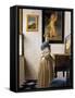 Lady Standing at the Virginal, circa 1672-73-Johannes Vermeer-Framed Stretched Canvas