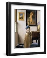 Lady Standing at the Virginal, circa 1672-73-Johannes Vermeer-Framed Giclee Print