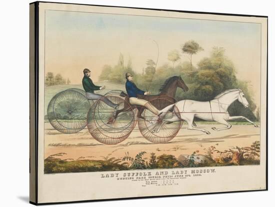 Lady Suffolk' and 'Lady Moscow', Hunting Park Course, Philadelphia, 13th June, 1850-Currier & Ives-Stretched Canvas