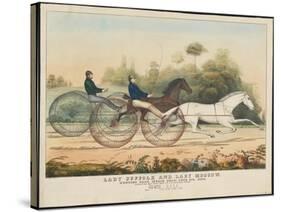 Lady Suffolk' and 'Lady Moscow', Hunting Park Course, Philadelphia, 13th June, 1850-Currier & Ives-Stretched Canvas