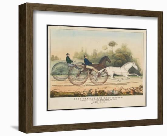 Lady Suffolk' and 'Lady Moscow', Hunting Park Course, Philadelphia, 13th June, 1850-Currier & Ives-Framed Giclee Print