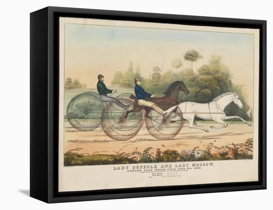 Lady Suffolk' and 'Lady Moscow', Hunting Park Course, Philadelphia, 13th June, 1850-Currier & Ives-Framed Stretched Canvas