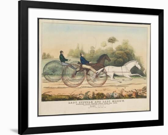 Lady Suffolk' and 'Lady Moscow', Hunting Park Course, Philadelphia, 13th June, 1850-Currier & Ives-Framed Giclee Print