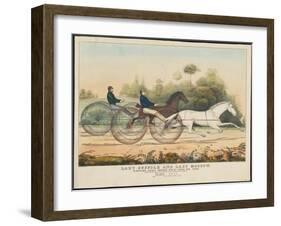 Lady Suffolk' and 'Lady Moscow', Hunting Park Course, Philadelphia, 13th June, 1850-Currier & Ives-Framed Giclee Print