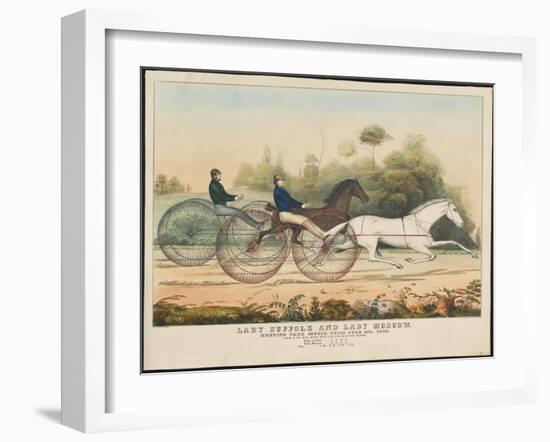 Lady Suffolk' and 'Lady Moscow', Hunting Park Course, Philadelphia, 13th June, 1850-Currier & Ives-Framed Giclee Print