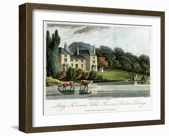 Lady Sulivan's Villa, Thames Ditton, Surrey, England, 1817-I Hassell-Framed Giclee Print