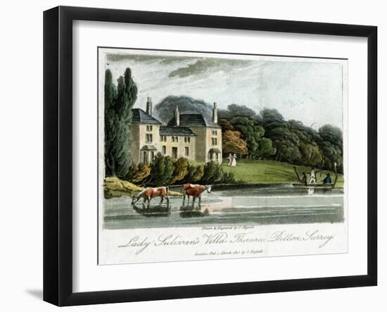 Lady Sulivan's Villa, Thames Ditton, Surrey, England, 1817-I Hassell-Framed Giclee Print