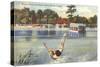 Lady Swimmer, Silver Springs, Florida-null-Stretched Canvas