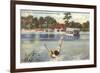 Lady Swimmer, Silver Springs, Florida-null-Framed Art Print