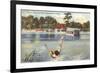 Lady Swimmer, Silver Springs, Florida-null-Framed Art Print