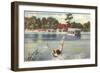 Lady Swimmer, Silver Springs, Florida-null-Framed Art Print