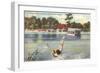 Lady Swimmer, Silver Springs, Florida-null-Framed Art Print