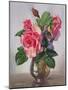 Lady Sylvia Roses in a Silver Vase-Albert Williams-Mounted Giclee Print