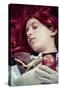 Lady, Teen with a Red Apple Lying, Tale Scene-outsiderzone-Stretched Canvas