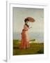 Lady Tennyson on Afton Downs, Freshwater Bay, Isle of Wight-Valentine Cameron Prinsep-Framed Giclee Print