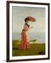 Lady Tennyson on Afton Downs, Freshwater Bay, Isle of Wight-Valentine Cameron Prinsep-Framed Giclee Print
