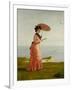 Lady Tennyson on Afton Downs, Freshwater Bay, Isle of Wight-Valentine Cameron Prinsep-Framed Giclee Print