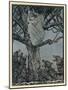 Lady Treed by Wolves-Arthur Rackham-Mounted Art Print