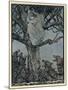 Lady Treed by Wolves-Arthur Rackham-Mounted Art Print