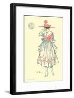 Lady Watching Large Bubble-null-Framed Art Print