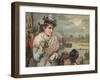 Lady Watching the Oxford and Cambridge Boat Race, C 1890-null-Framed Giclee Print