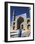 Lady Wearing a Blue Burqua Outside the Friday Mosque (Masjet-E Jam), Herat, Afghanistan-Jane Sweeney-Framed Photographic Print