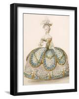 Lady Wearing Dress for a Royal Occasion, Design Attr. to Anvorious, Pub. April 1796-French-Framed Giclee Print