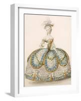 Lady Wearing Dress for a Royal Occasion, Design Attr. to Anvorious, Pub. April 1796-French-Framed Giclee Print