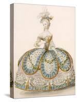 Lady Wearing Dress for a Royal Occasion, Design Attr. to Anvorious, Pub. April 1796-French-Stretched Canvas