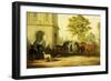 Lady Williams-Wynn's Favourite Phaeton, Ponies, Horses & Dogs at the Front Entrance at Wynnstay-Edward Lloyd-Framed Giclee Print