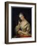 Lady with a Bird, 18th Century-Louis Michel Van Loo-Framed Premium Giclee Print