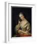 Lady with a Bird, 18th Century-Louis Michel Van Loo-Framed Premium Giclee Print