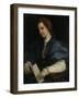 Lady with a Book of Petrarch's Rhyme, 1528-Andrea del Sarto-Framed Premium Giclee Print