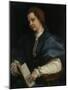 Lady with a Book of Petrarch's Rhyme, 1528-Andrea del Sarto-Mounted Premium Giclee Print