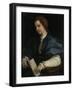 Lady with a Book of Petrarch's Rhyme, 1528-Andrea del Sarto-Framed Giclee Print