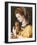 Lady with a Cat, C.1525-30-Francesco Ubertini, Il Bacchiacca-Framed Giclee Print