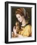 Lady with a Cat, C.1525-30-Francesco Ubertini, Il Bacchiacca-Framed Giclee Print