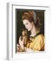 Lady with a Cat, C.1525-30-Francesco Ubertini, Il Bacchiacca-Framed Giclee Print