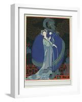 Lady with a Dragon-Georges Barbier-Framed Giclee Print