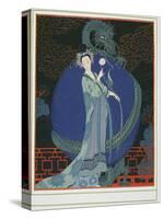 Lady with a Dragon-Georges Barbier-Stretched Canvas