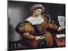 Lady with a Drawing of Lucretia-Lorenzo Lotto-Mounted Giclee Print