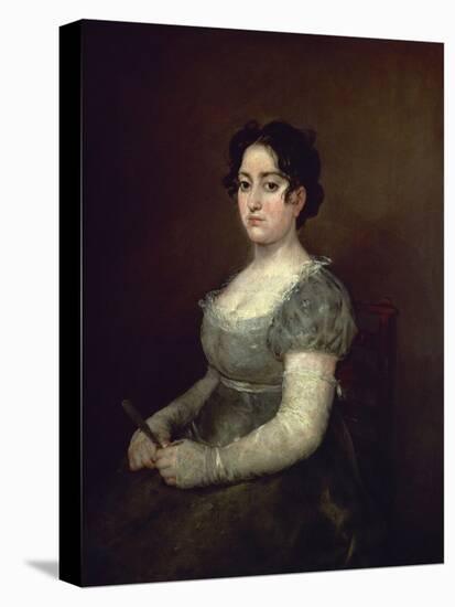 Lady With a Fan, 1806-1807, Spanish School-Francisco de Goya-Stretched Canvas