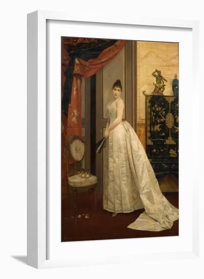 Lady with a Fan, 1888-Georges Croegaert-Framed Giclee Print