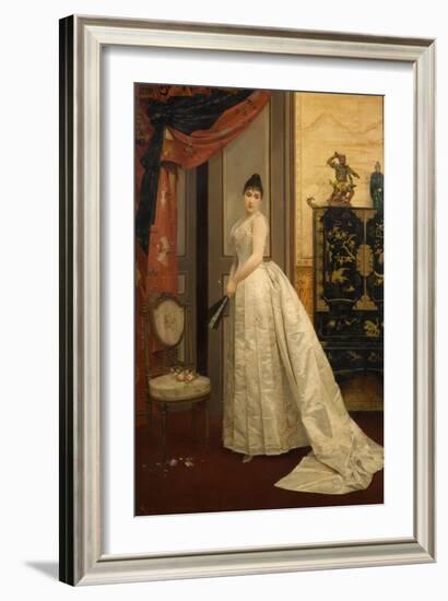 Lady with a Fan, 1888-Georges Croegaert-Framed Giclee Print