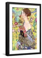 Lady with a Fan, 1917-18-Gustav Klimt-Framed Giclee Print